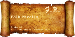 Falk Mirella névjegykártya